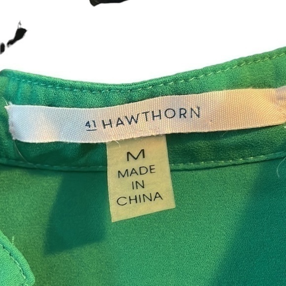 New 41 Hawthorn Green Tunic Roll Tab Sleeve Pullover Women's Size Medium (M)‎ - Picture 5 of 7
